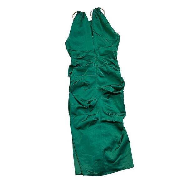 Cache Sleeveless Halter Neck Mini Cocktail Dress Womens Emerald Green Size 0 - Picture 8 of 8